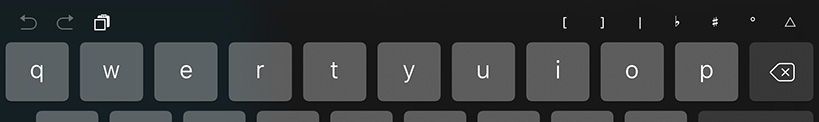 keyboard toolbar