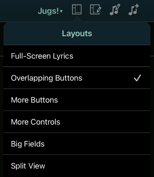 layouts popup menu